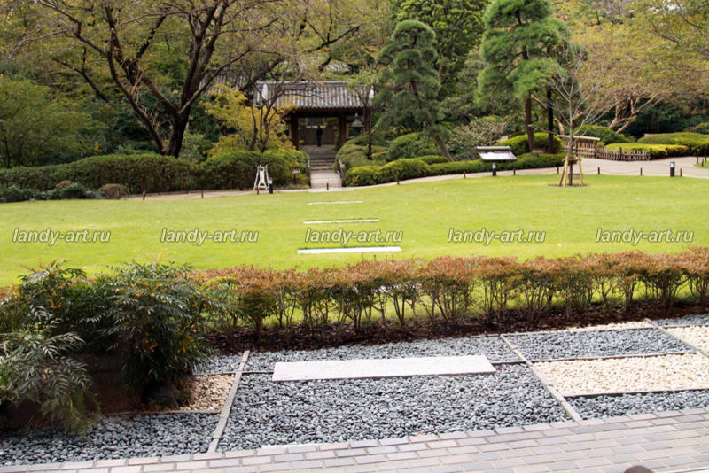 Использование сыпучих материалов в саду.