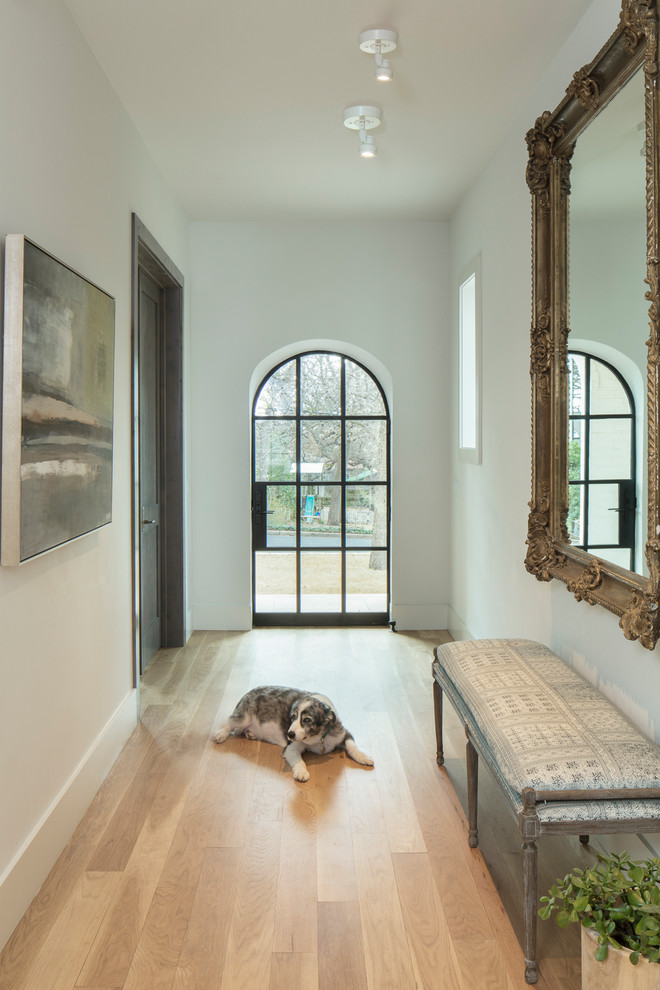 Inspiration for a transitional entryway remodel in Austin