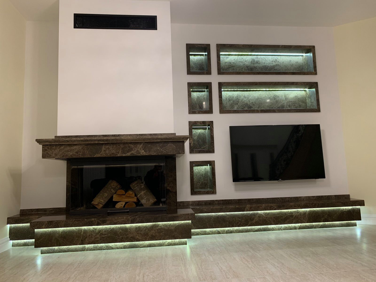 Modern custom built Fireplace Colts Neck