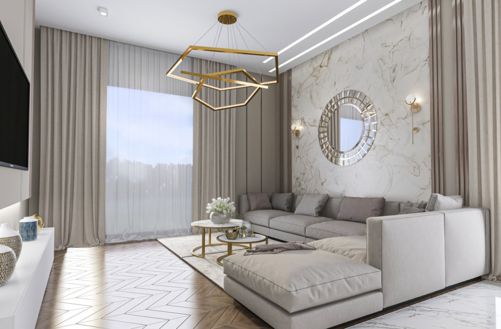 Стильный и выдержанный интерьер в коттедже