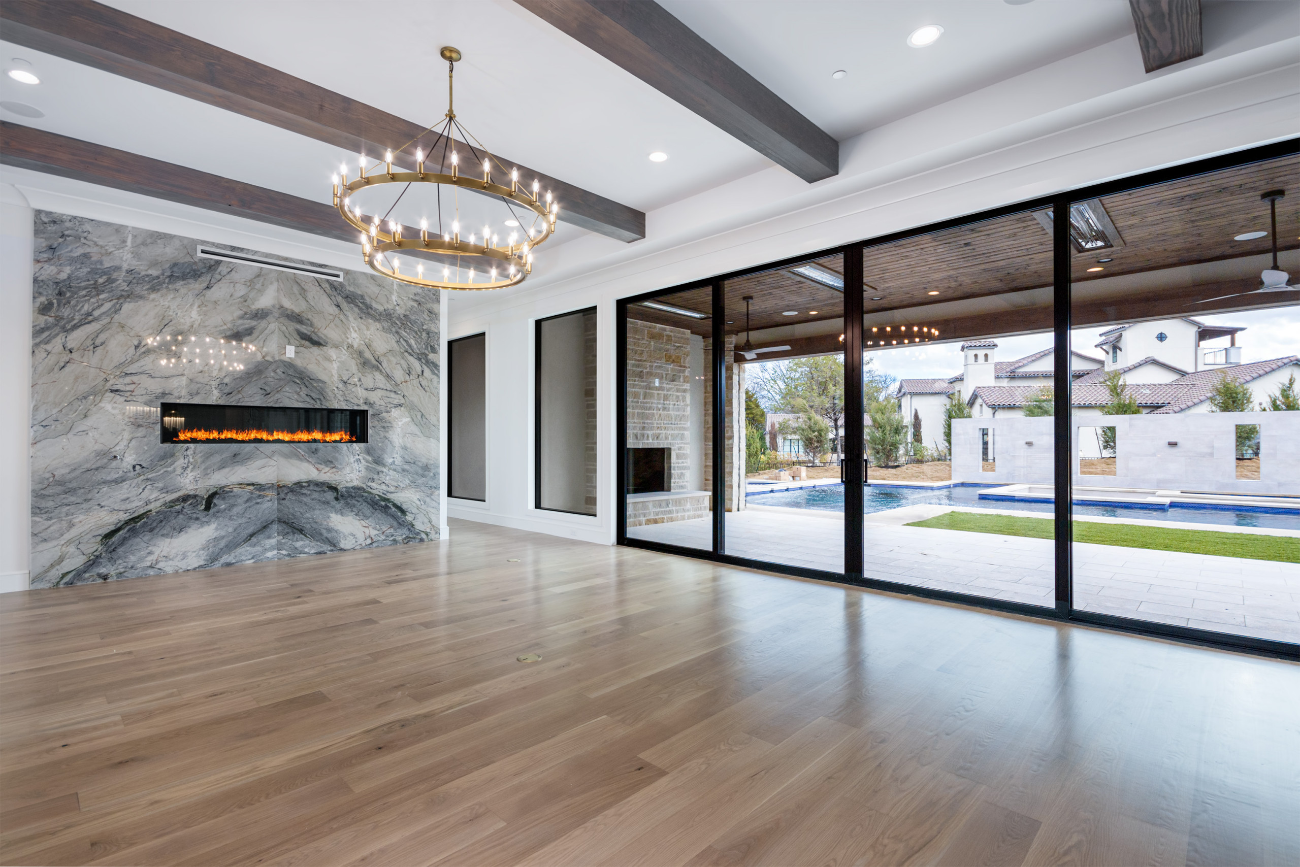 Inspiration for a transitional living room remodel in Dallas