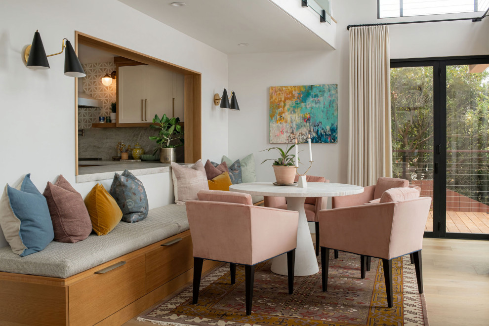 Transitional dining room photo in San Diego