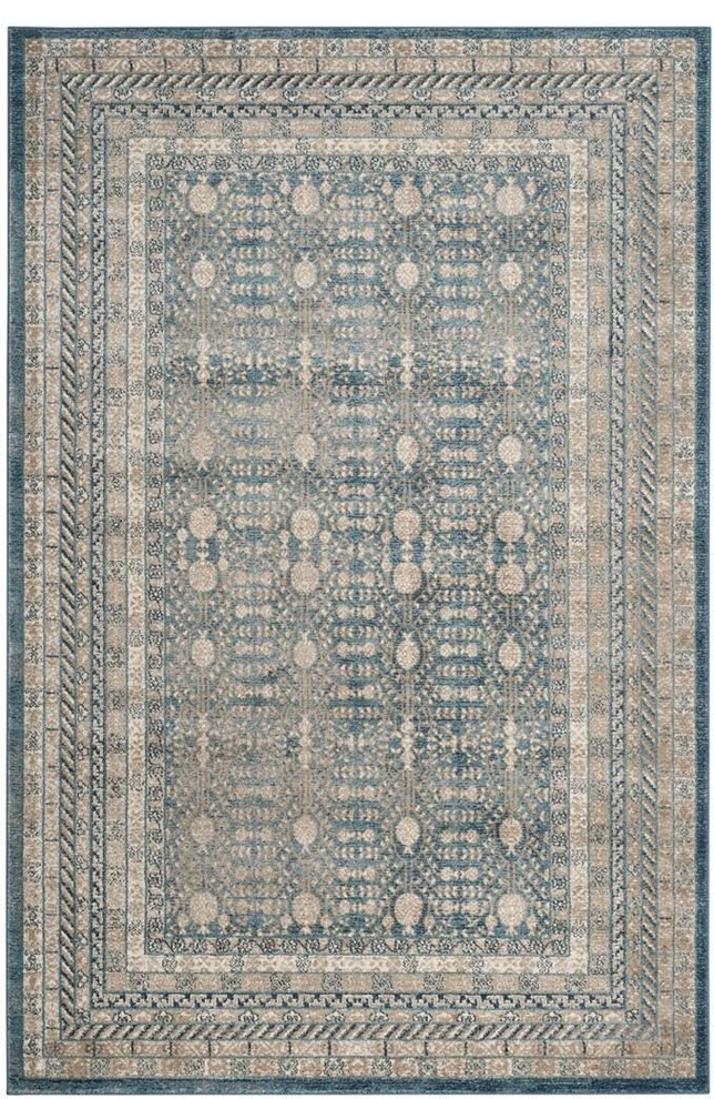 Safavieh Sofia Collection SOF376 Rug, Blue/Beige, 10' X 14'