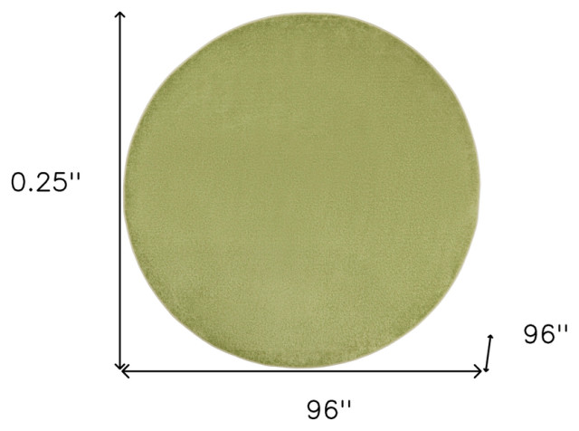 8' X 8' Green Round Non Skid Indoor Outdoor Area Rug - Contemporary ...