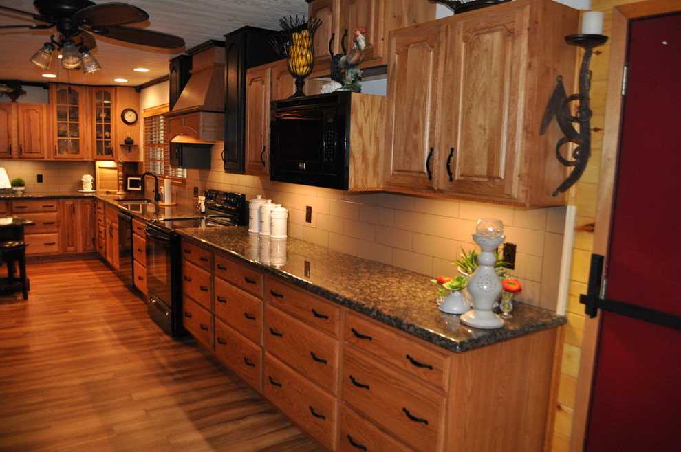 Inspiration for a rustic kitchen remodel in Austin
