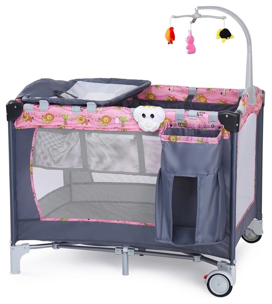 baby crib and playpen