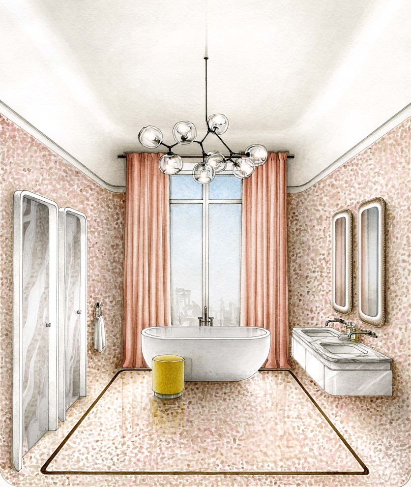 Эскизы интерьера для проекта дизайнера Анастасии Трубкиной