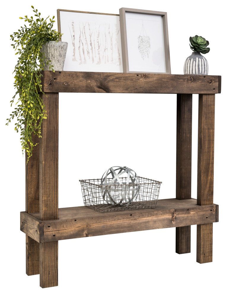 Rustic Solid Wood Entry Table by Del Hutson Designs Rustic Console