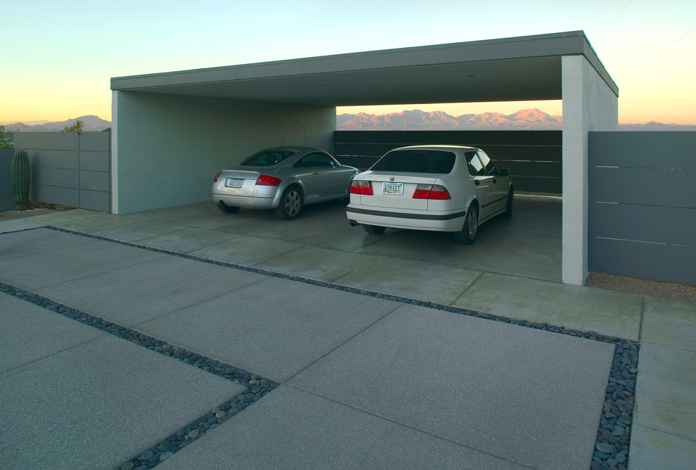 Modern two-car carport in Phoenix.