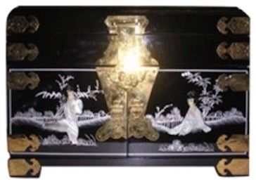 Details about   JEWELRY BOX  Oriental Lacquered Jewelry Box 