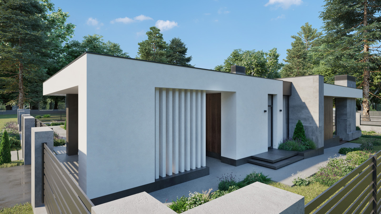 Проект индивидуального жилого дома и бани в КП "Цветочный"