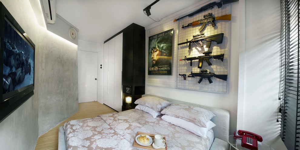 This is an example of a modern bedroom in Singapore.