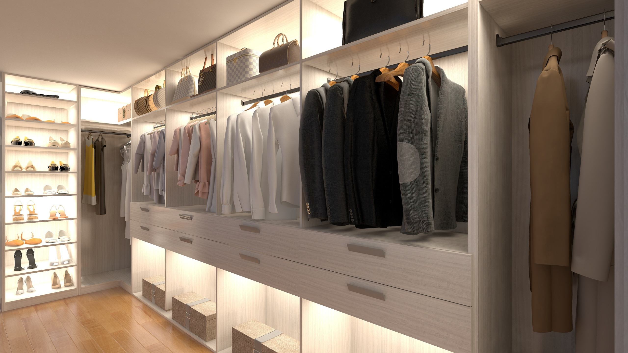 walking closets done by Hoboken Closets