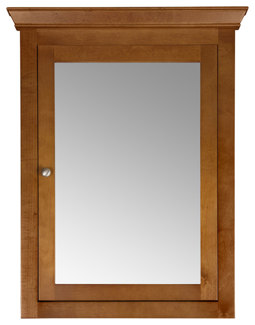 Maria 27 X35 Wood Medicine Cabinet With Mirror And Shelf Natural Cherry Transitional Medicine Cabinets By Maykke