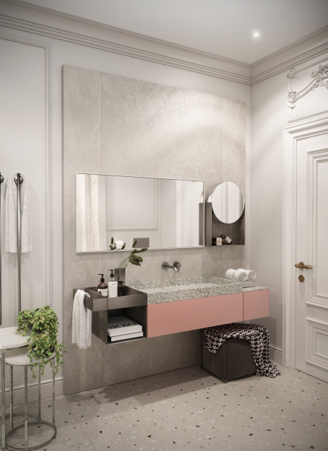 Classical Mansion transitional-bathroom