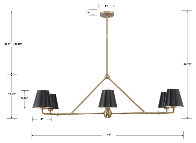 Xavier 6-Light Chandelier - Transitional - Kitchen Island Lighting - by ...