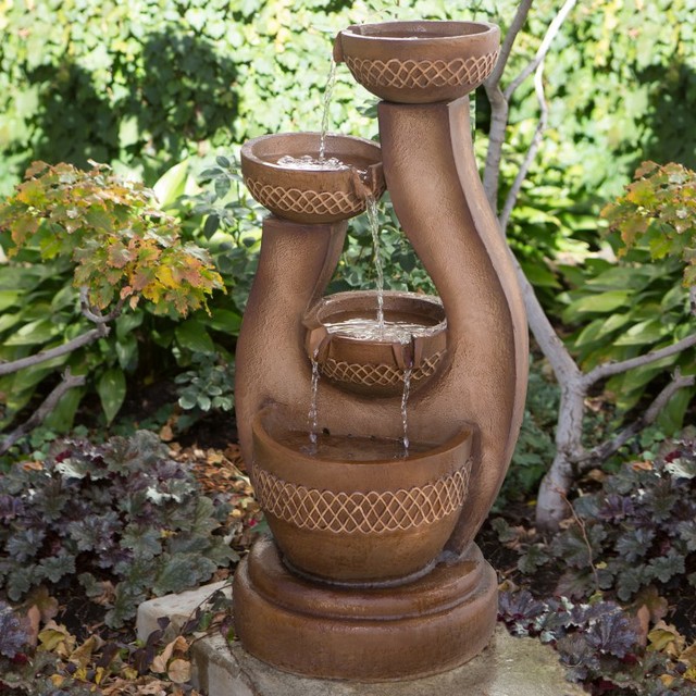 Alpine Cascading Indoor/Outdoor Fountain - HIM530L contemporary-outdoor ...