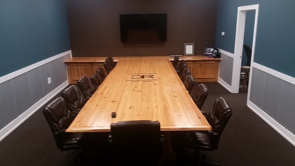 Cypress conference table & credenza