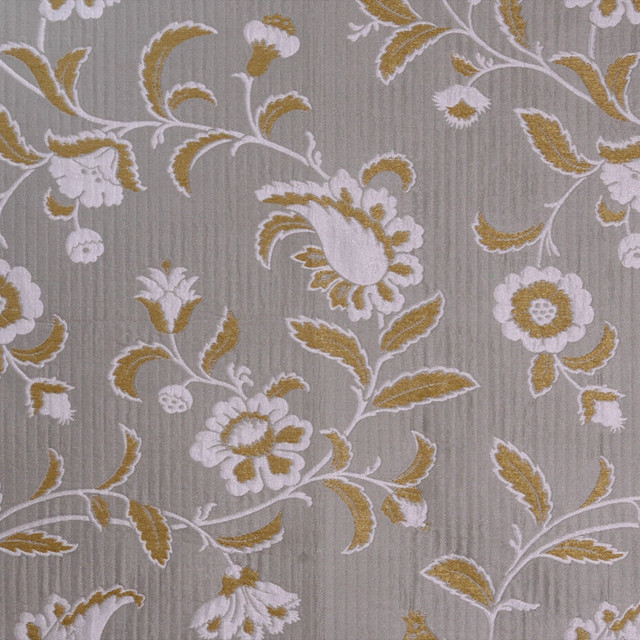 Scalamandre Fabric Mysore Grigio Oro 26862-003