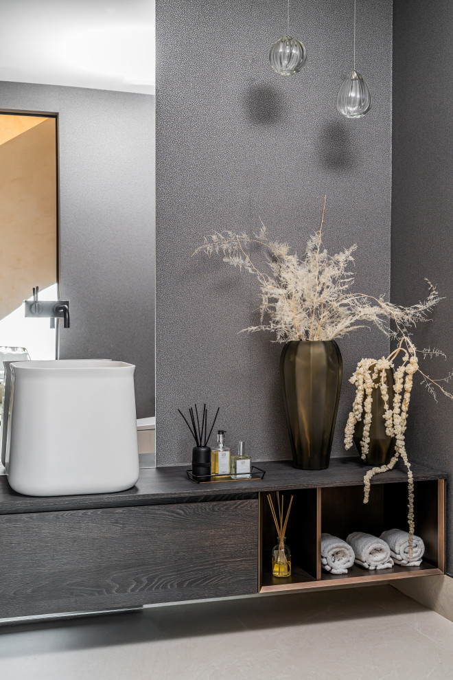 Sophisticated Bay Harbor Island Residence - Contemporary - Powder Room ...