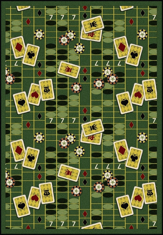 Games People Play Gaming Sports Area Rugs Feeling Lucky Rug Contemporary Area Rugs By Uber Bazaar