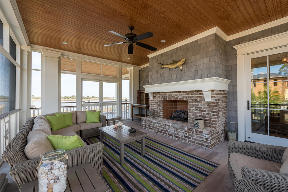 Photo of a beach style home in Charleston.