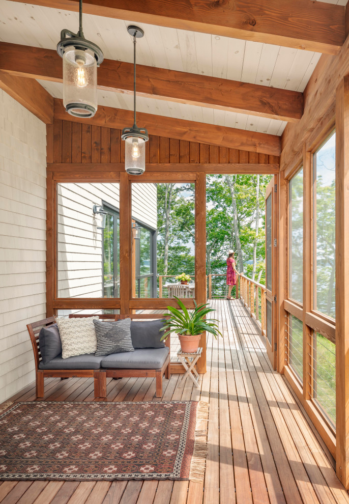 This is an example of a country porch design in Portland Maine.