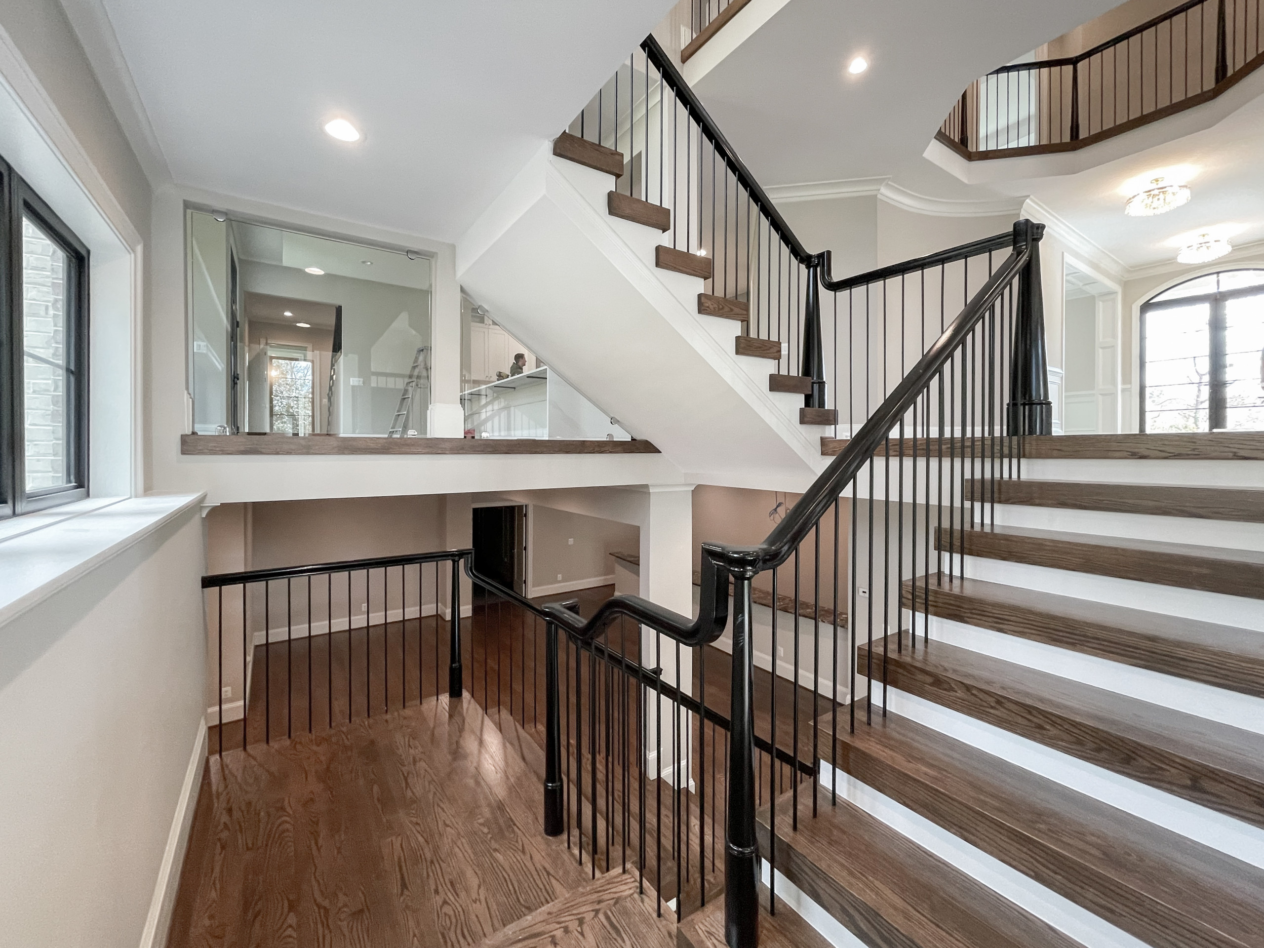 89_Eclectic and Edguy Staircase in French Contemporary Residence, McLean VA 2210