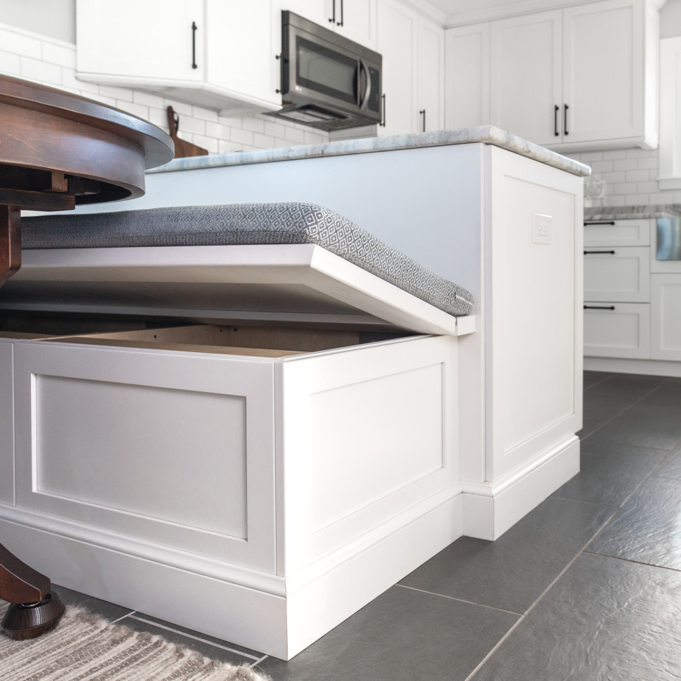 Example of a transitional kitchen design in Providence