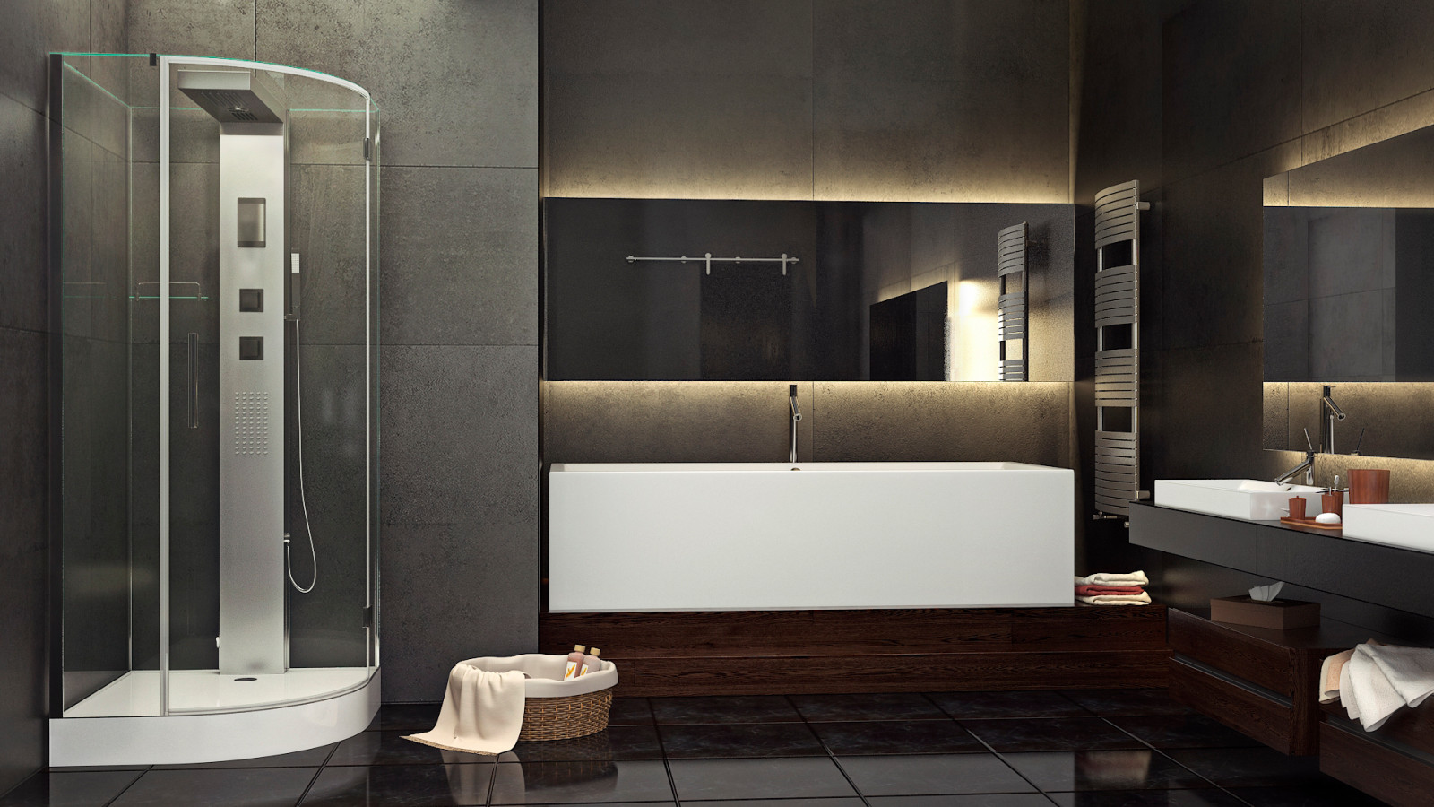 Душевая кабины ARMO в интерьере ванной комнаты