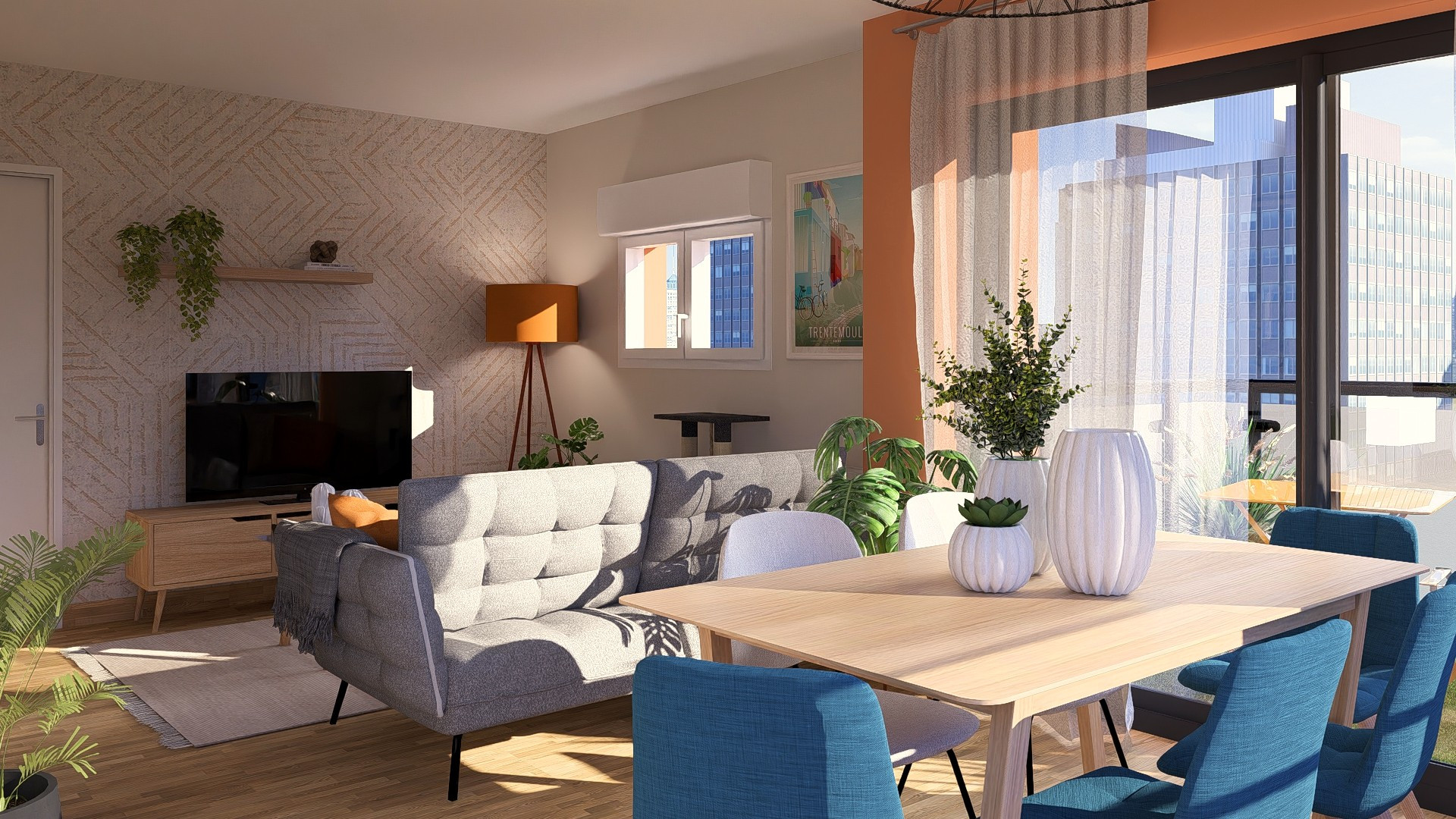 Décoration pièce de vie - Appartement à Nantes