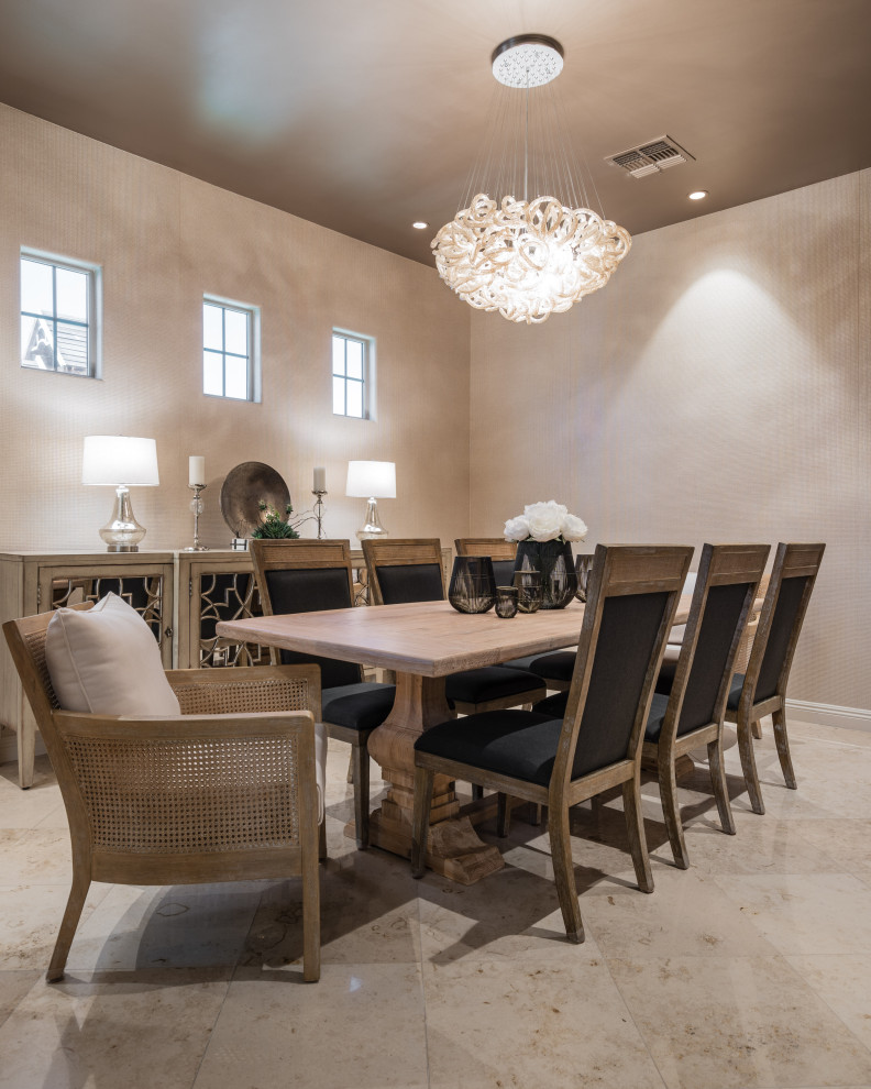 Inspiration for a transitional dining room remodel in Phoenix