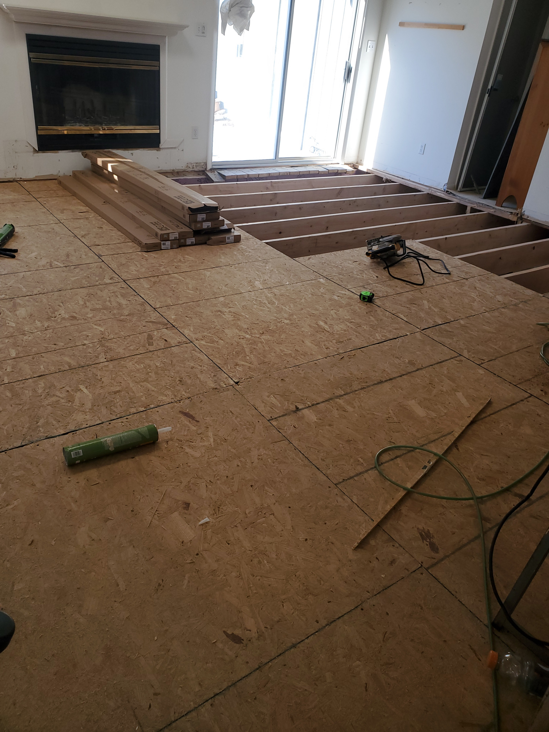 House jacked up 3 inches, new floors, joists, and main beams 2023