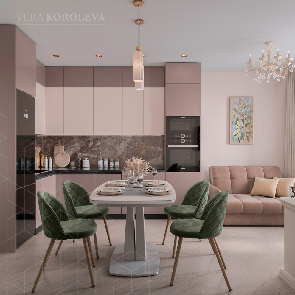 Дизайн двухкомнатной квартиры для семьи с девушкой-подростком в ЖК "Ультра Сити"