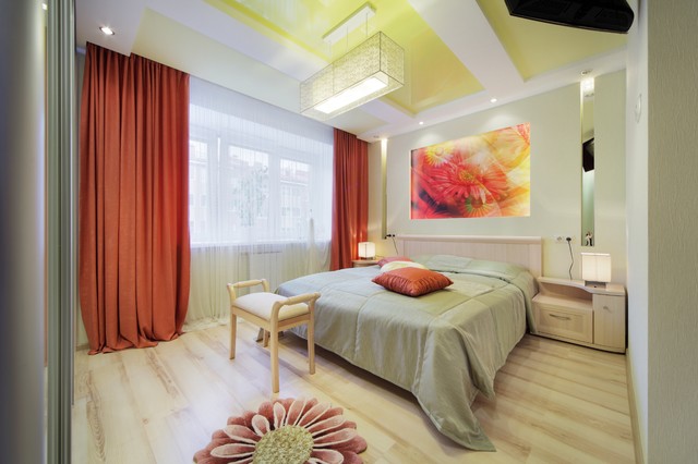 Солнечный дизайн - проект 3х комнатной квартиры contemporary-bedroom