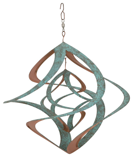 Cosmix Patina And Copper Finish Wind Spinner Contemporary Cosmix Patina And Copper Finish Wind Spinner Contemporary Chimes