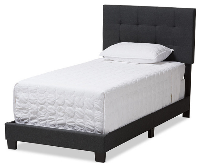 Brookfield Modern and Contemporary Fabric Twin Bed Transitional