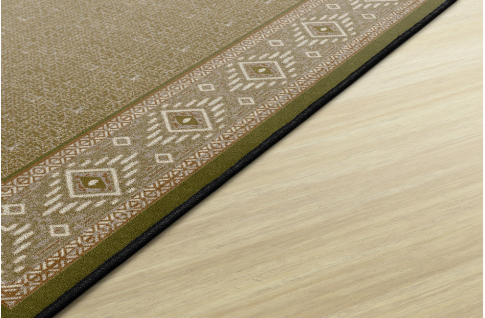 Flagship Carpets FM188-50A 8'4"x12' Ventana Weave Green Classroom or Office Rug