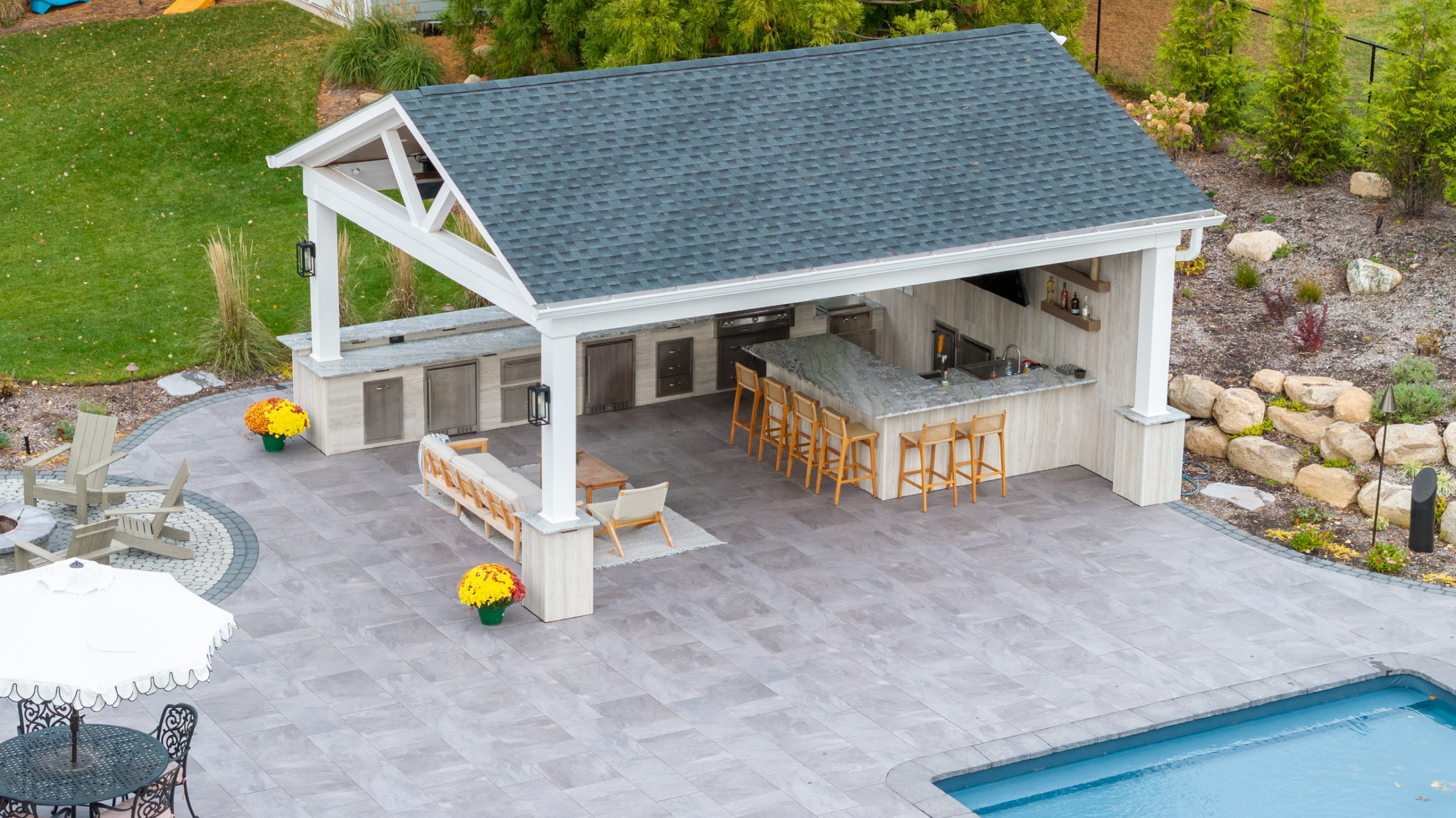 Porcelain Paradise with a Party Pavilian