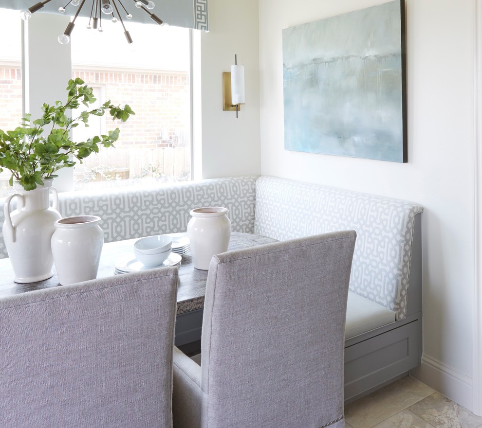 Transitional dining room photo in Houston