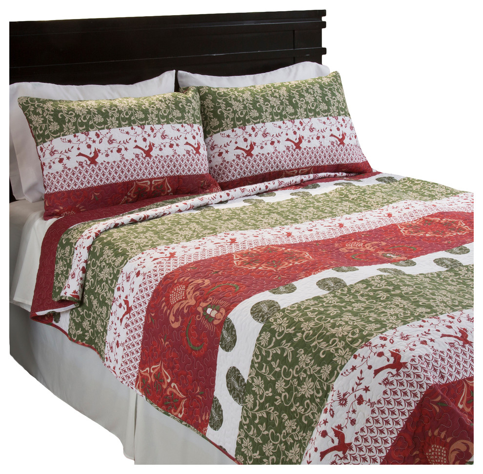 Brea Cotton Quilt Set by Lavish Home Traditional Quilts And Quilt