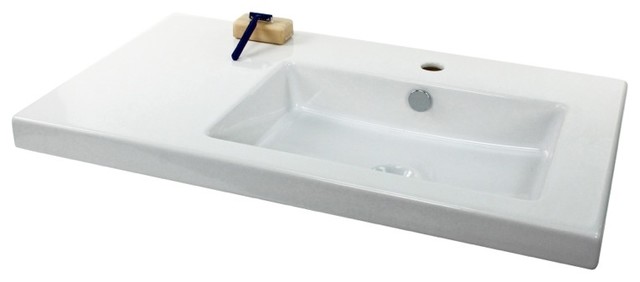 bathroom sink no faucet holes