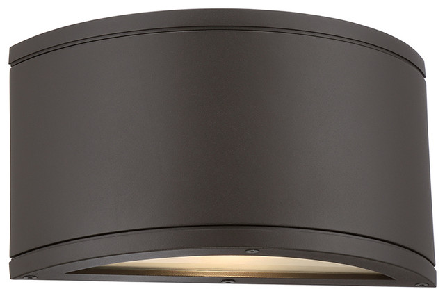 Led Indoor Or Outdoor Half Cylinder Wall Light Contemporary Led Indoor Or Outdoor Half Cylinder Wall Light Bronze