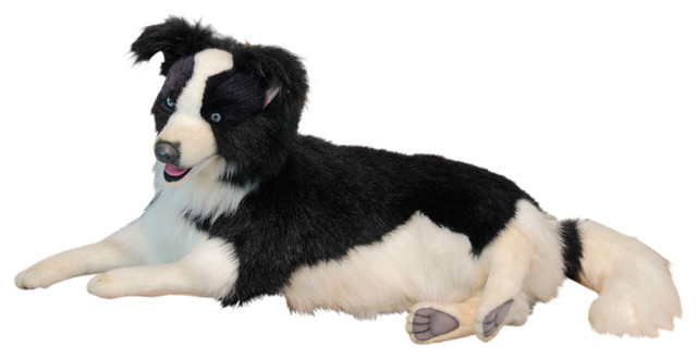 life size border collie soft toy