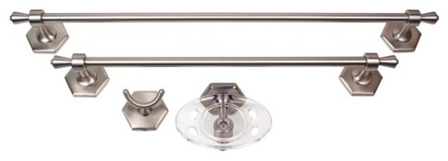Moen Atwood Pewter 4-piece Bath Accessory Kit I7