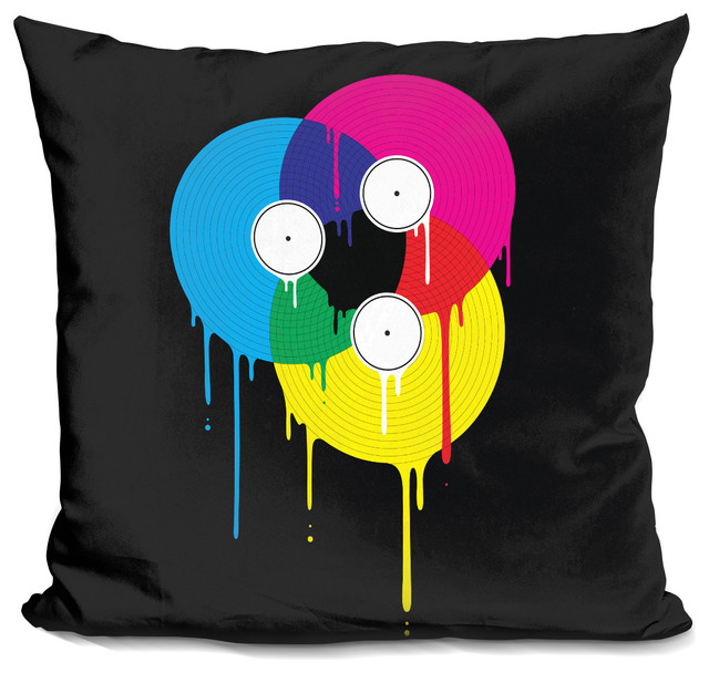Melting Vinyl Decorative Accent Throw Pillow Contemporary