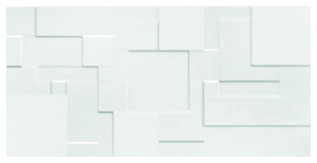 Function and Form Patchwork Wall Tiles, Gloss White, 248x498 mm, Set of 5 m²