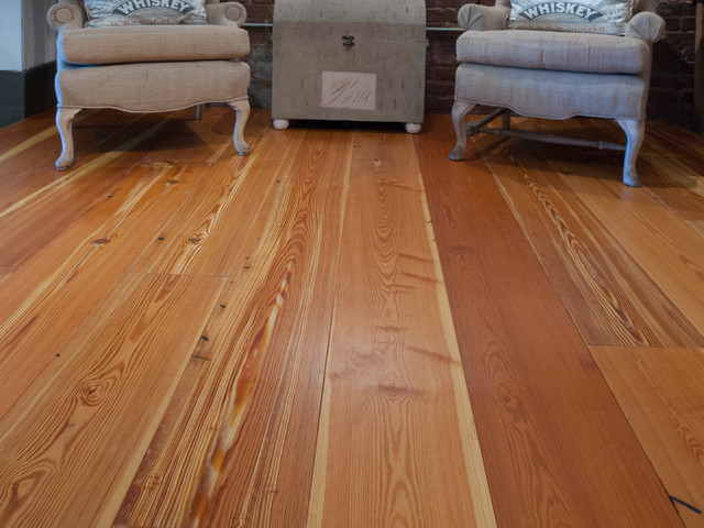 Old Crow Reclaimed Heart Pine Flooring Traditional