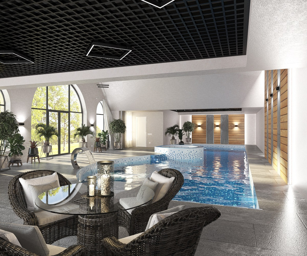 Дизайн-проект  бассейна в современном стиле