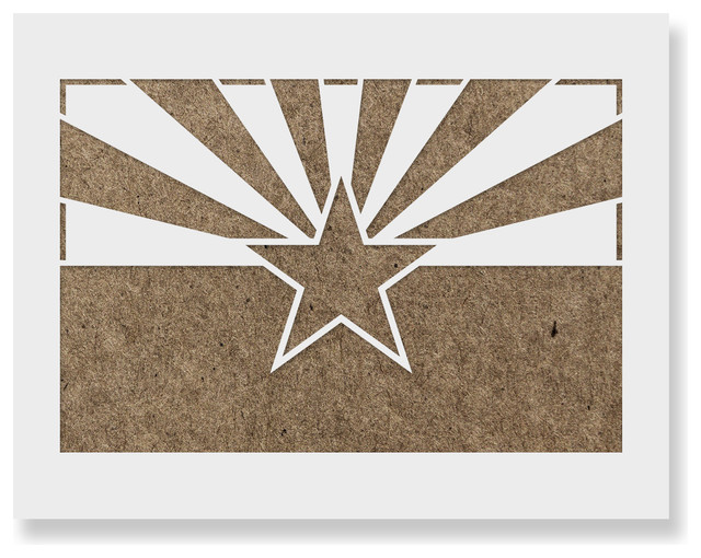 Arizona State Flag Stencil for DIY Projects - Contemporary - Wall ...